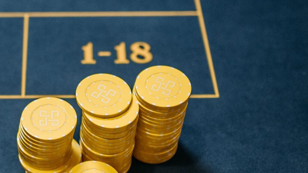 Stacks of casino chips representing casino cashback offers