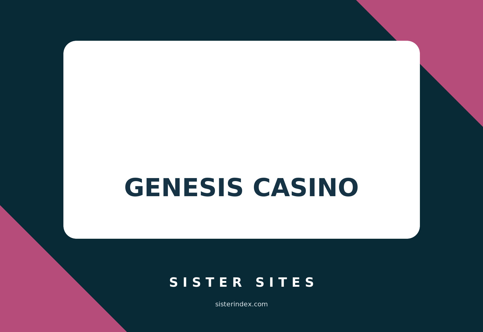 Genesis Casino Sister Sites